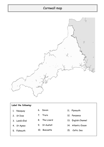 ** Cornwall map **