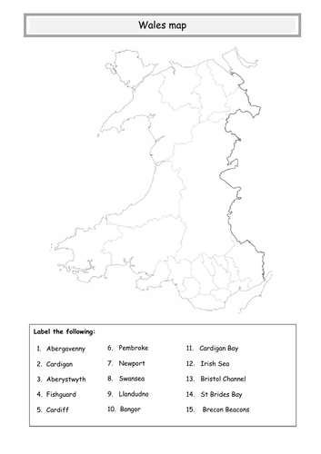 ** Wales map **