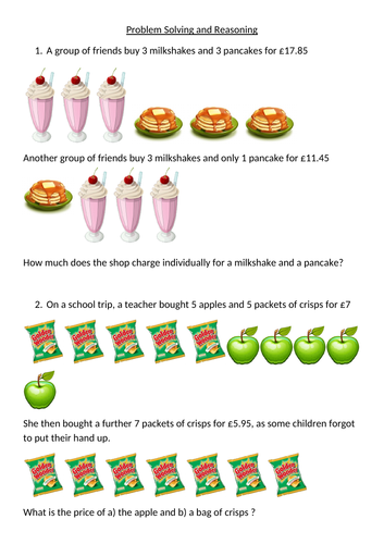 YEAR 6 PROBLEMS SOLVING AND REASONING - GREATER DEPTH