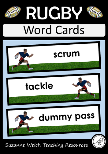 Rugby Word Cards FREE
