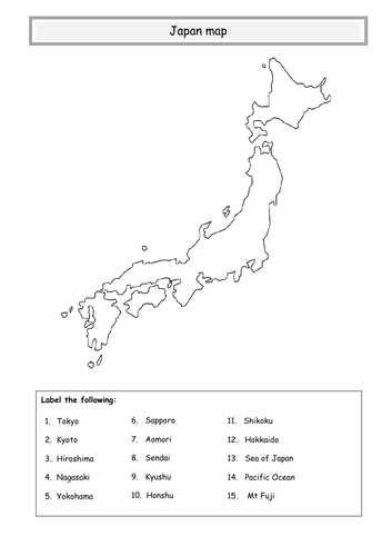 Japan Map Teaching Resources