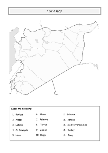 ** Syria map **