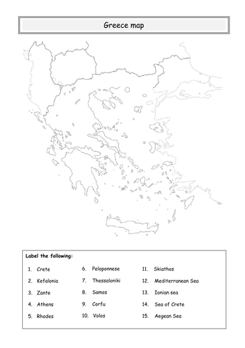 blank map of greece and surrounding countries