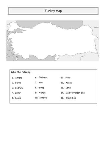 ** Turkey map **