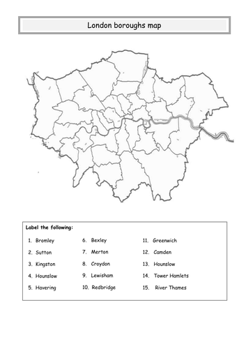 ** London boroughs map 1 **