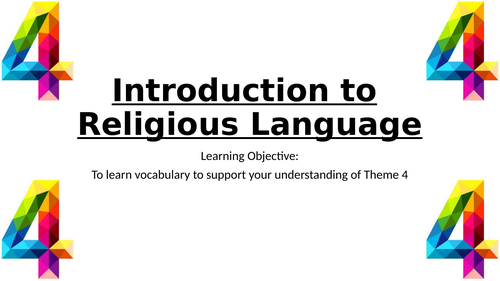 Introduction to Religious Language (Eduqas Theme 4)