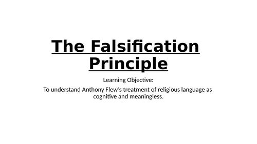 The Falsification Principle