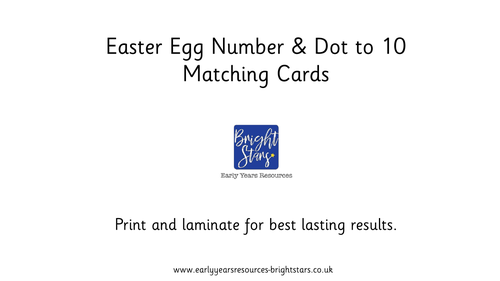 Easter - Matching Numeral to amount