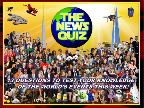 The News Quiz 1st -22nd April 2019 Form Tutor Time Current Affairs Topical Settler Starter