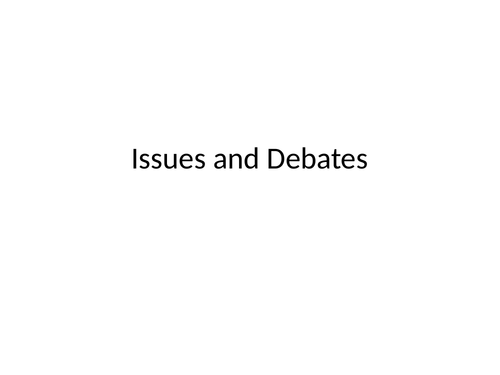 Issues and Debates Alevel AQA Psychology year 2