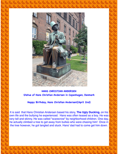 Hans Christian Andersen: A Freebie(Interactive Notebook Activity)