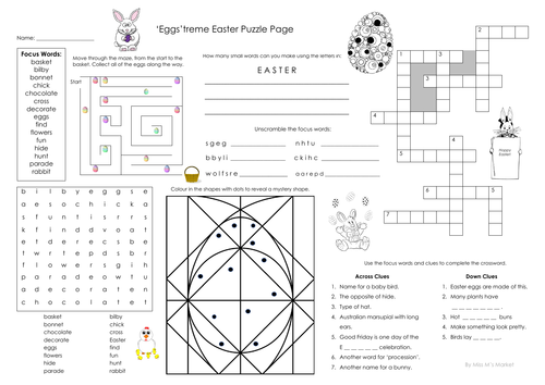 Easter Puzzle Page