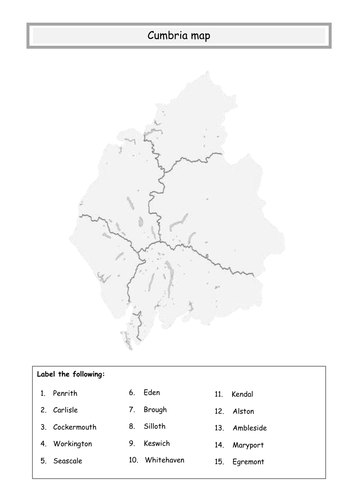 ** Cumbria map **