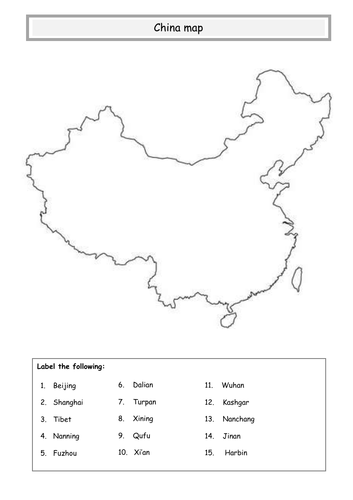 China Map Outline