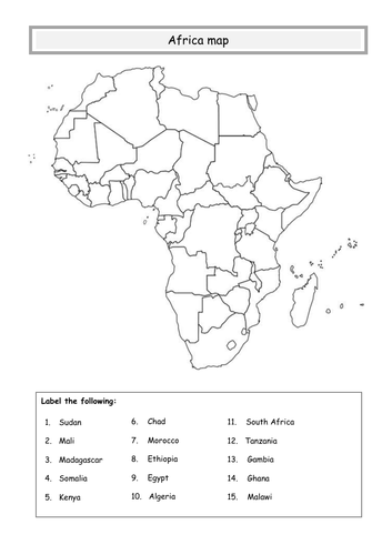 ** Africa map ** | Teaching Resources