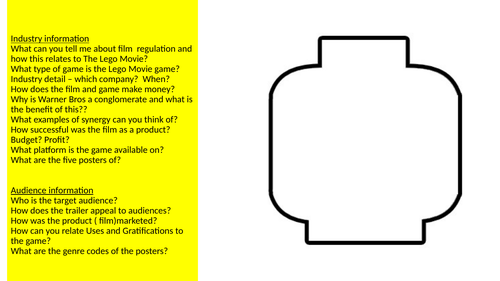 GCSE OCR LEGO questions to use a starter