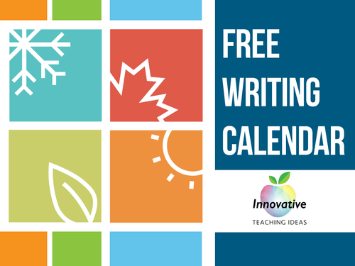 APRIL Interactive Writing Task Calendar (FREEBIE)