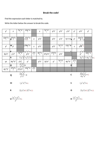 Indices | Teaching Resources