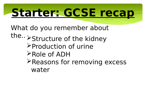 AQA 3.6.4.3 Control of blood water potential (A level)