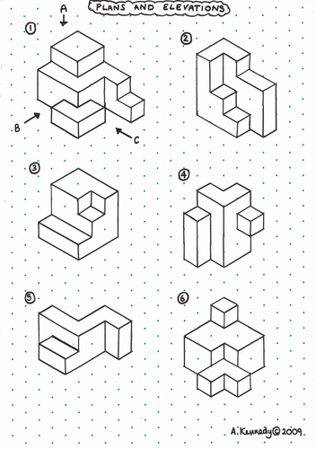 TMA - Plans and Elevations Worksheet and ANSWERS