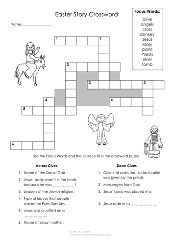 Christian Easter Story Crossword