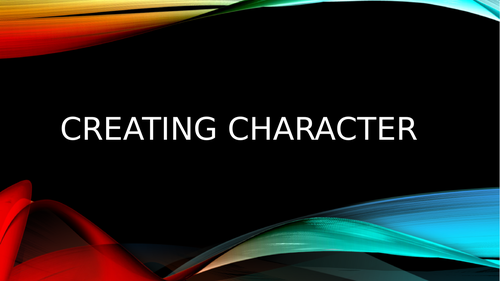 Creative writing: characters