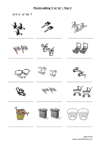 Year 2 - Plural bundle for KS1 SATS