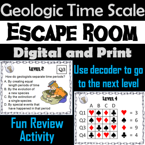 Geologic Time Scale Activity: Biology Escape Room Science