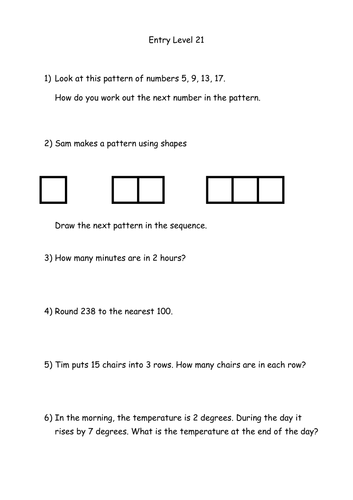 GCSE Foundation Number and Shape Revision 21 - 30 (pdf)