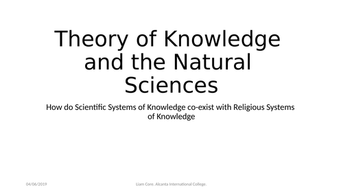 Theory of Knowledge and the Natural Sciences and Religion