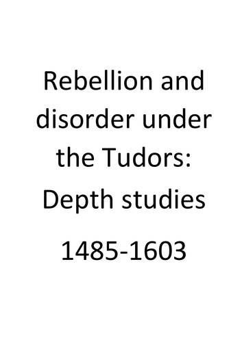 Tudor Rebellions Revision Workbook