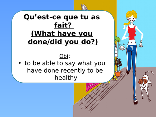 KS4 French: Healthy Living/Perfect tense