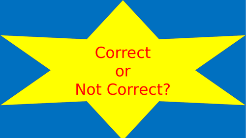 Correct or not correct - EYFS early maths - counting - error spotting