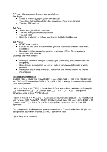 Metabolism & Thermodynamics