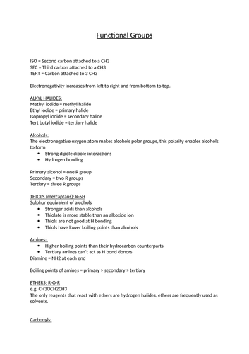 Functional Groups