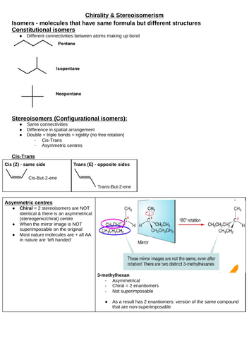 Chirality and Stereoisomerism