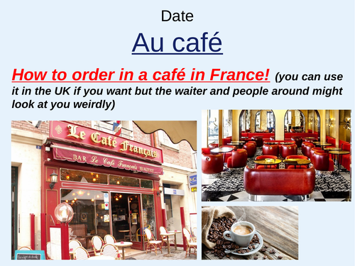 Au Café - Ordering in a café
