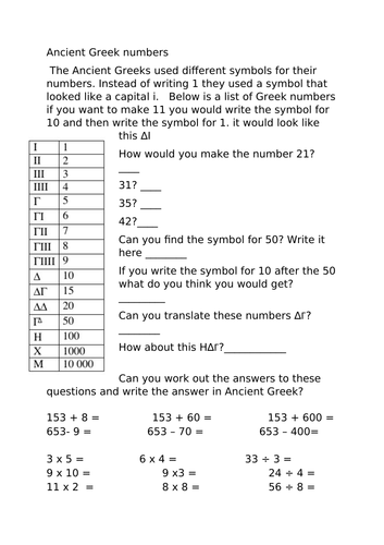 Greek Maths