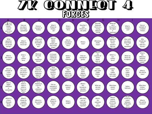 Connect4  Revision Game 7K Science