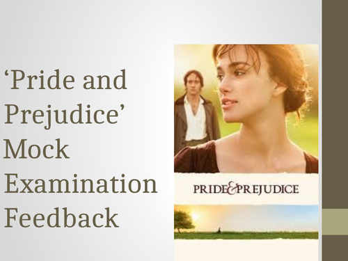 Pride and Prejudice mock exam unit