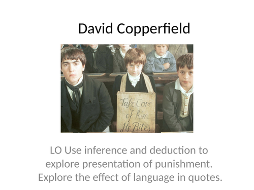 Comparing two texts (David Copperfield and Holes)