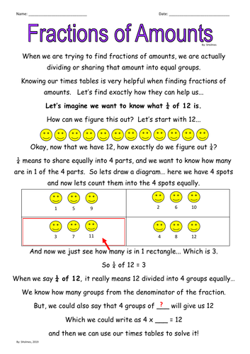 Fractions of Amounts