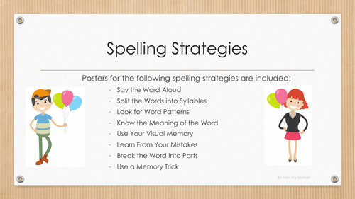 Strategic Spelling Posters