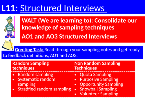 Sociology Research Methods Lesson 11 Structured Interviews