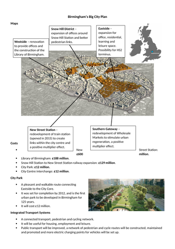 GCSE Geography - Birmingham's Big City Plan Case Study