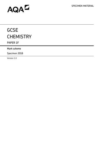 AQA 9-1 Chemistry Sample Papers Exam Papers