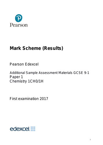 Edexcel 9-1 Chemistry Sample Papers Exam Papers
