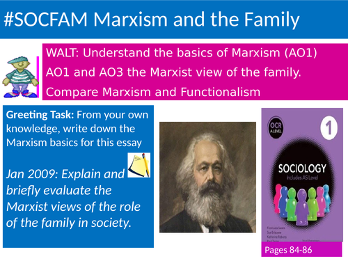 Sociology #SOCFAM Families Lesson 25 to 27 Marxism and Family