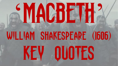 Macbeth Key Quotes Display