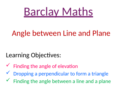 Angle between Line and Plane